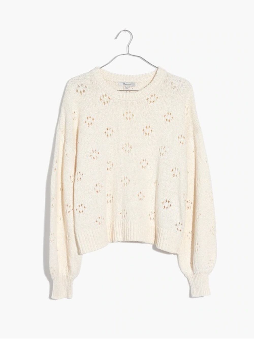 Madewell // Floral Pointelle Pullover Sweater